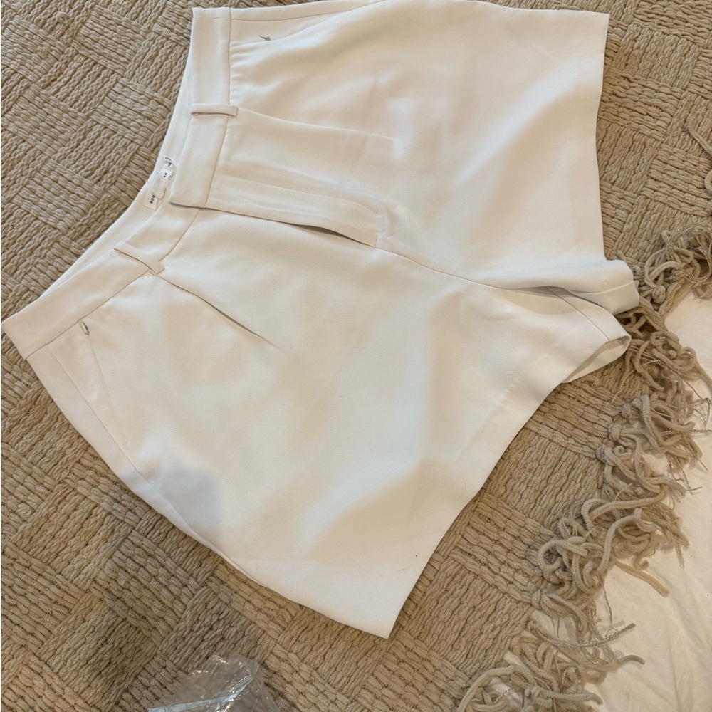 Good American High Waist White Shorts